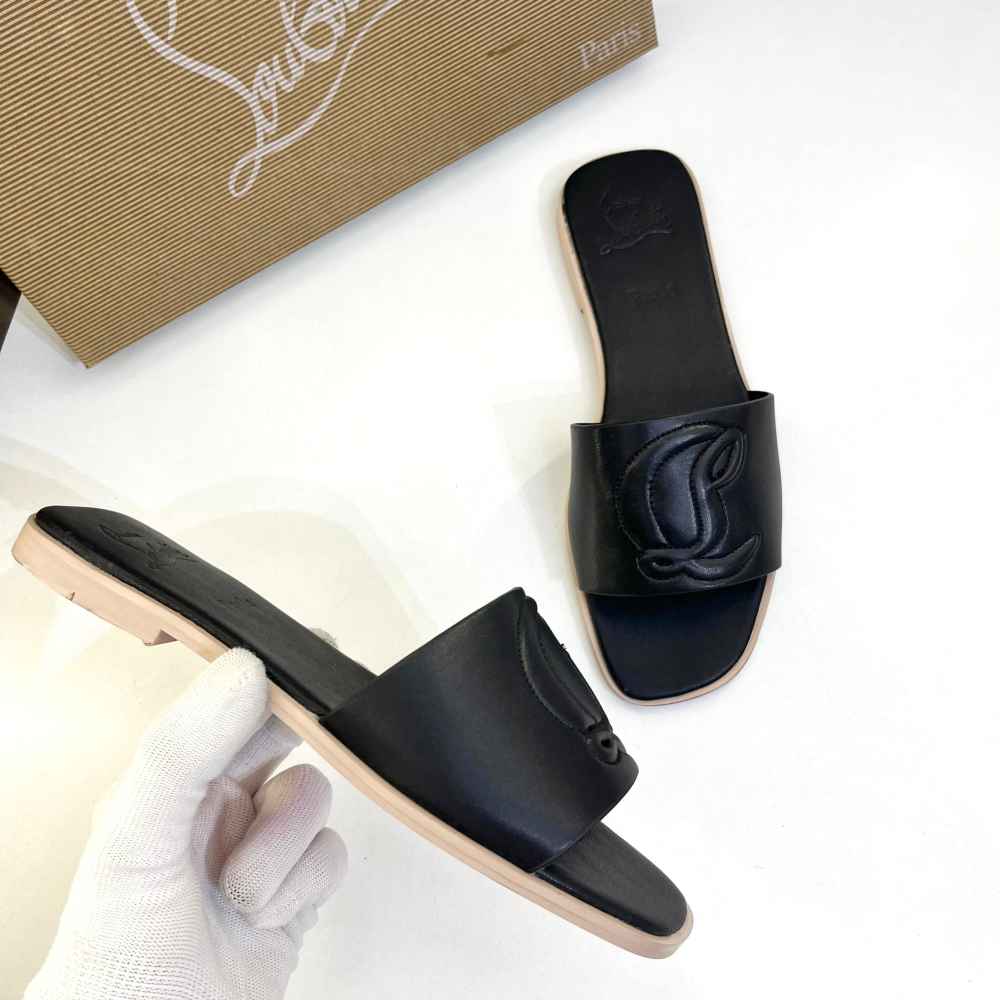 Christian Loubutin Black Mules Flat-2