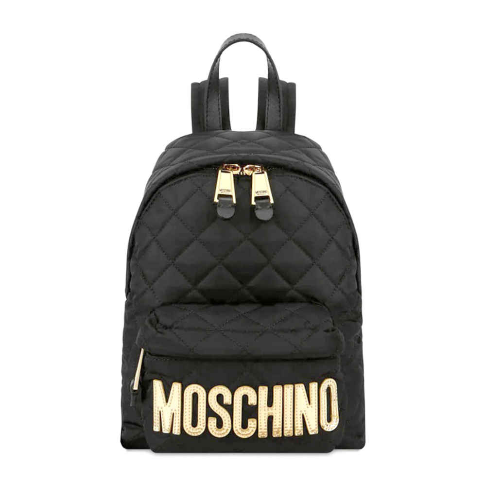 Moschino Black Quilted Backpack-thumb-0