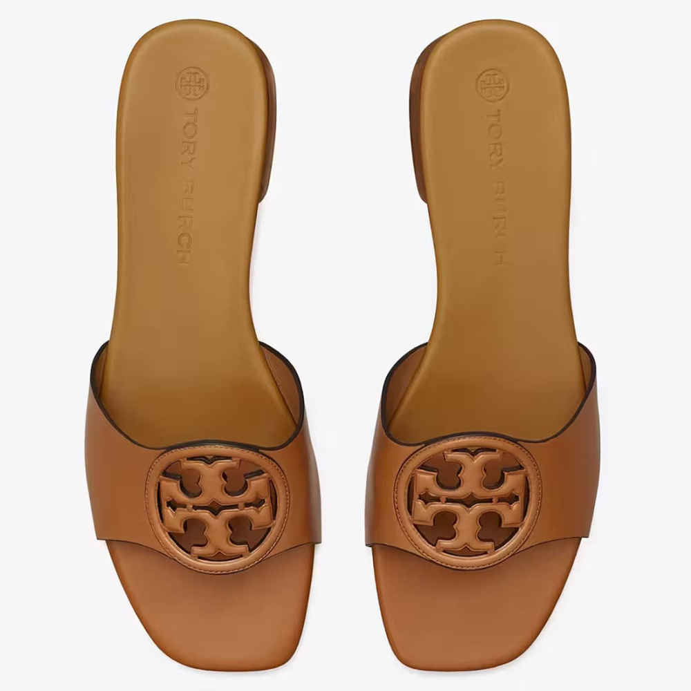Tory Burch Bombé Miller Brown Slide Sandals-thumb-3
