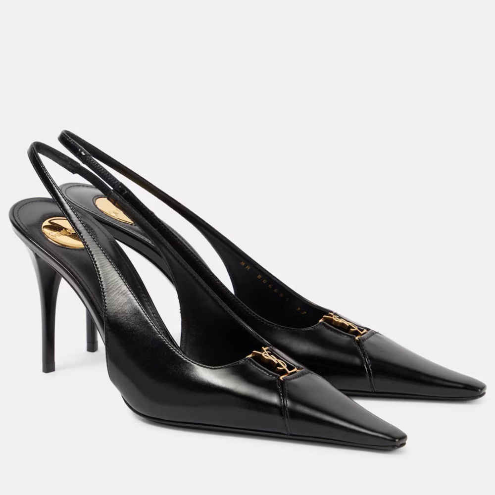 Saint Laurent Babylone Breteuil Slingback Pumps-1