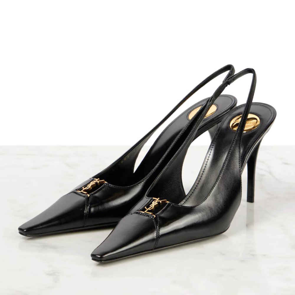 Saint Laurent Babylone Breteuil Slingback Pumps-2