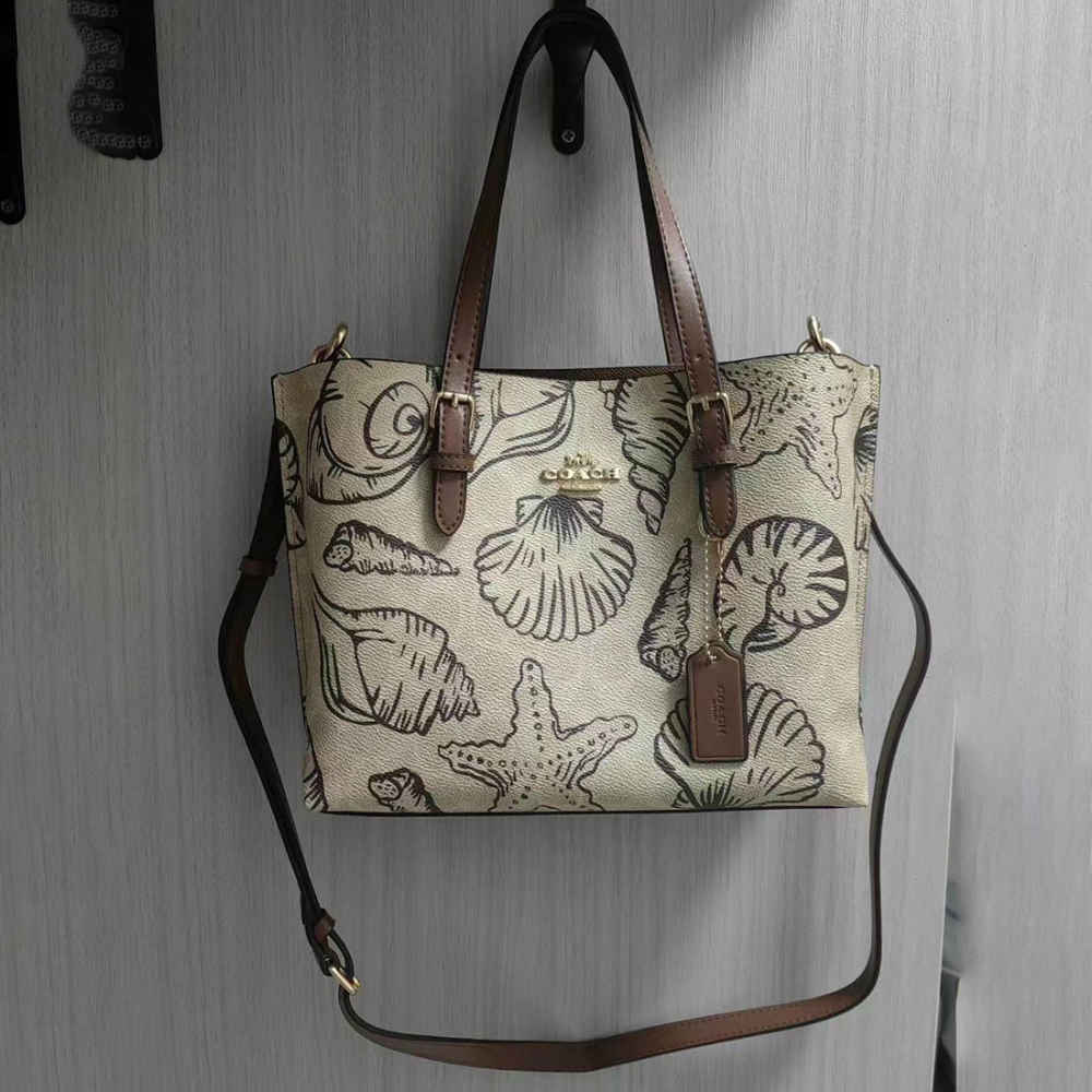 Coach Mollie With Shell Print Tote Bag-1