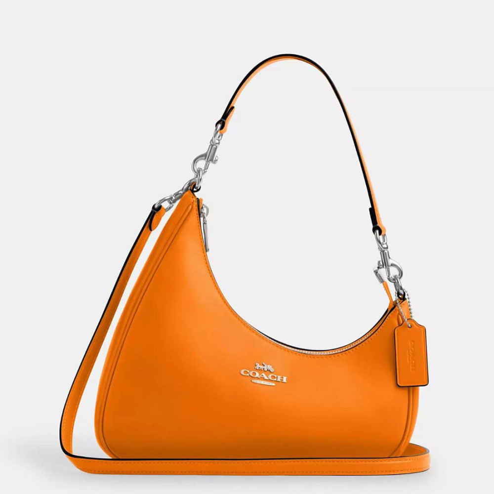 Coach Teri Twisted Orange Shoulder Bag-thumb-5