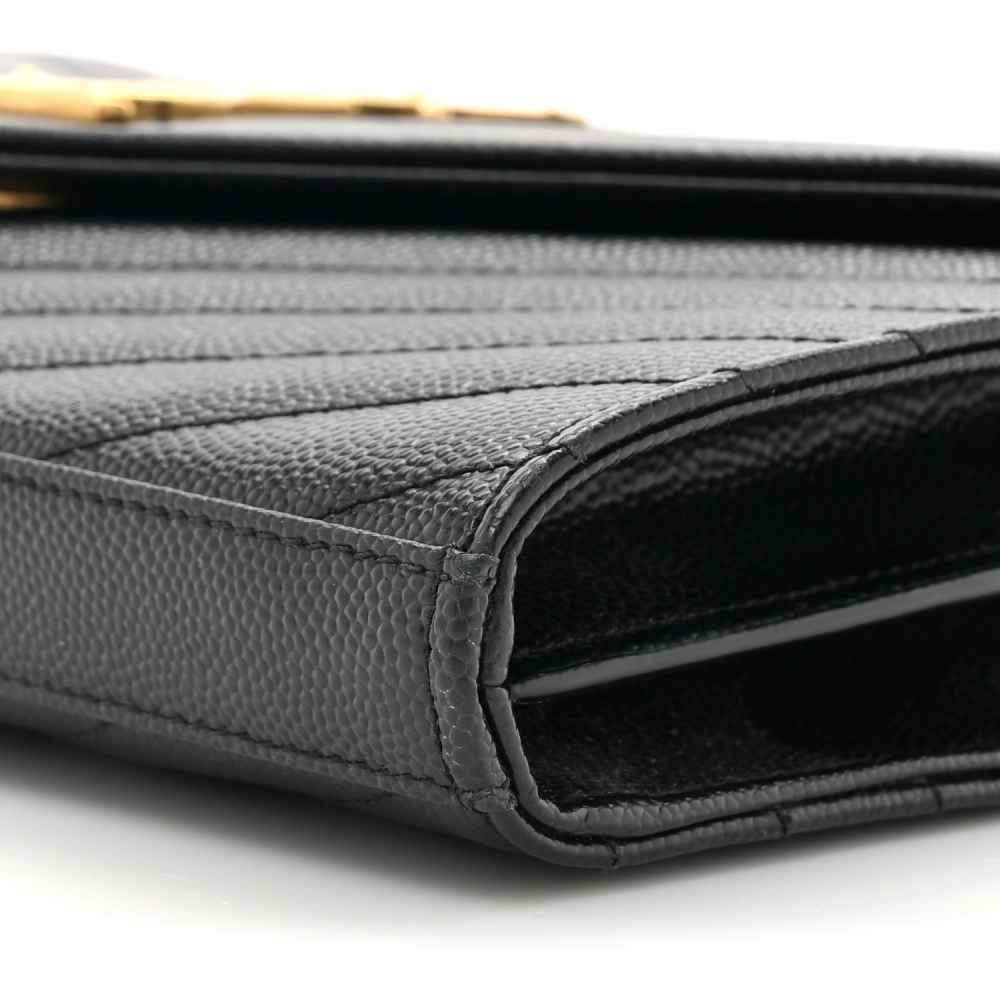 YSL Envelope Style Black Sling Bag-4