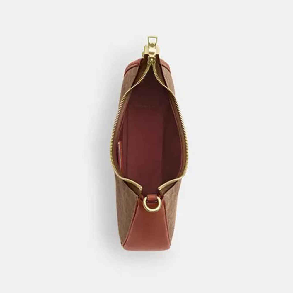 Coach Teri Twisted Brown Shoulder Bag-2