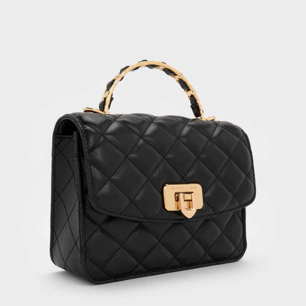 Charles & Keith Cressida Black Sling Bag-1