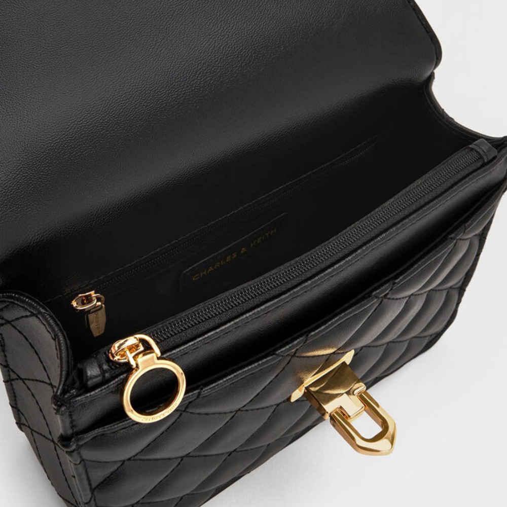 Charles & Keith Cressida Black Sling Bag-3