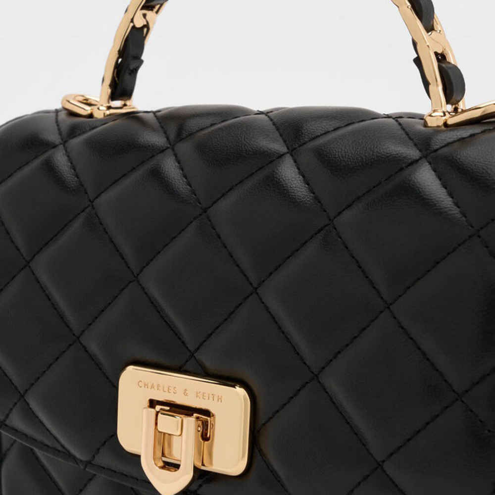 Charles & Keith Cressida Black Sling Bag-4