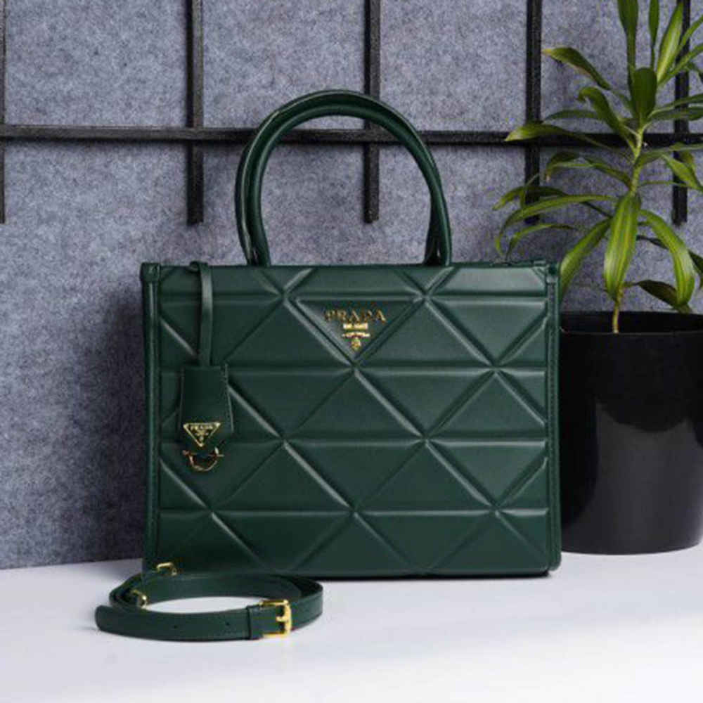 Prada Symbole Bag Large Green Leather Bag-1