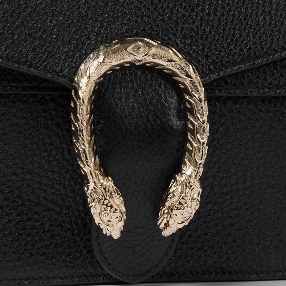 Gucci Crystal Dragon Black Leather Crossbody Bag-5