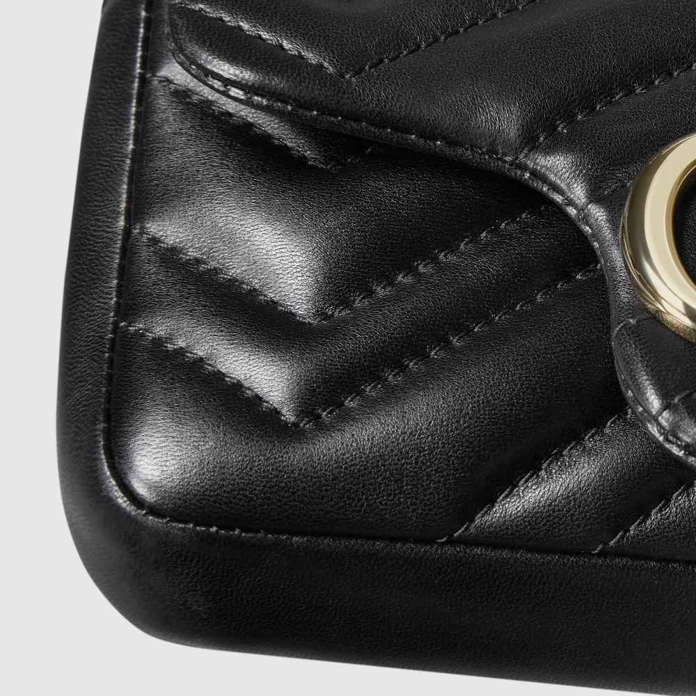 Gucci Matelasse Super Mini GG Black Sling Bag-5