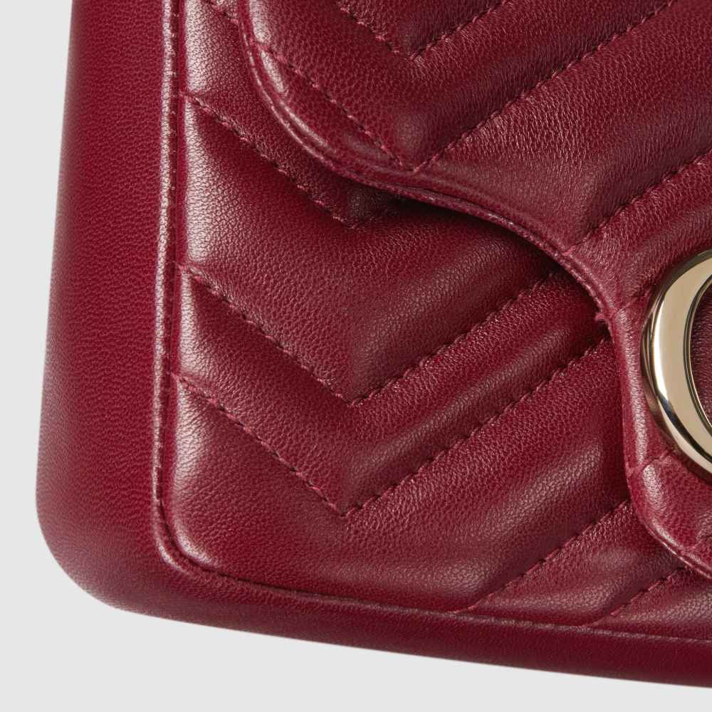 Gucci Matelasse Super Mini GG Wine Sling Bag-5
