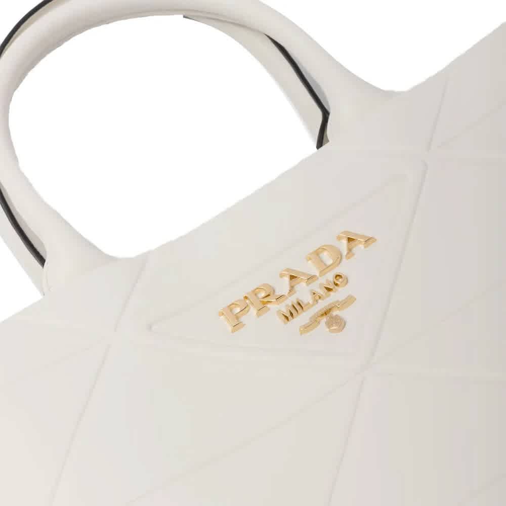 Prada Symbole Bag Large White Leather Bag-thumb-4