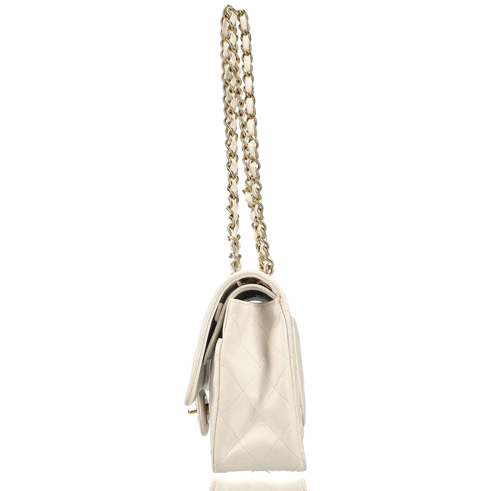 Chanel Jumbo Classic White Flap Bag-4