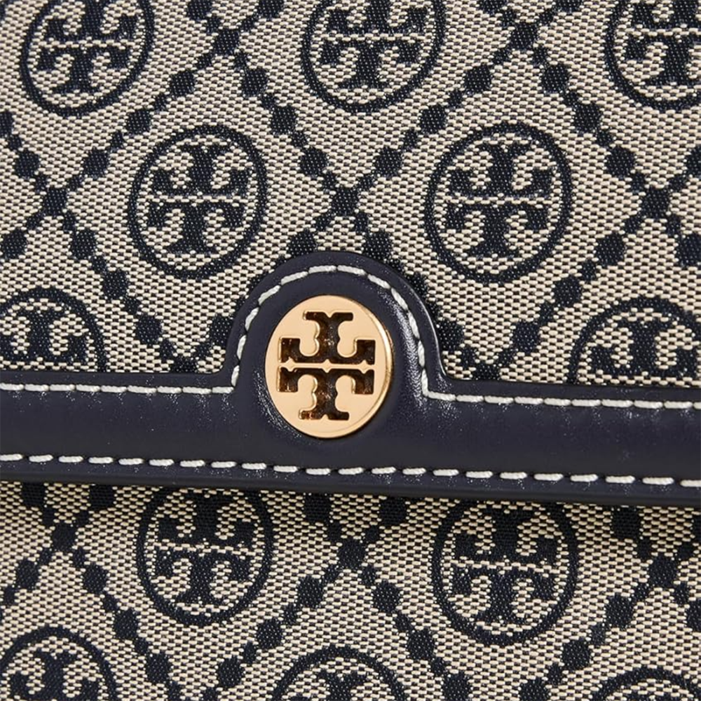 Tory Burch Signature Jacquard Black Shoulder Bag-2