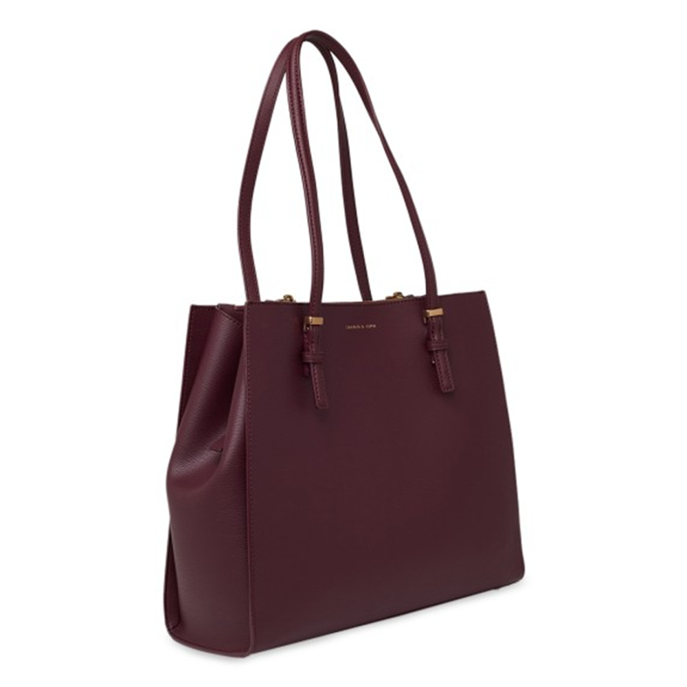 Charles & Keith Multi Packet Wine Tote Bag-2
