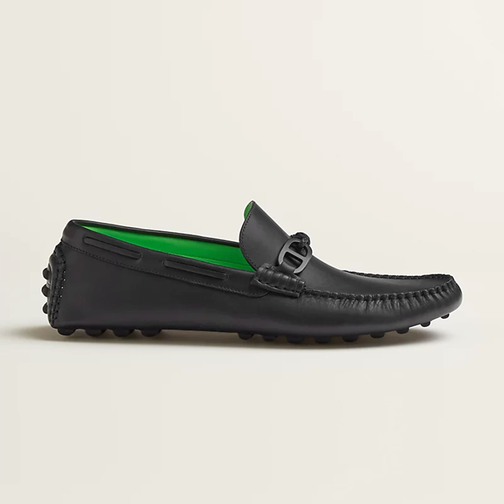 Hermes Black Premium Quality Loafers-1