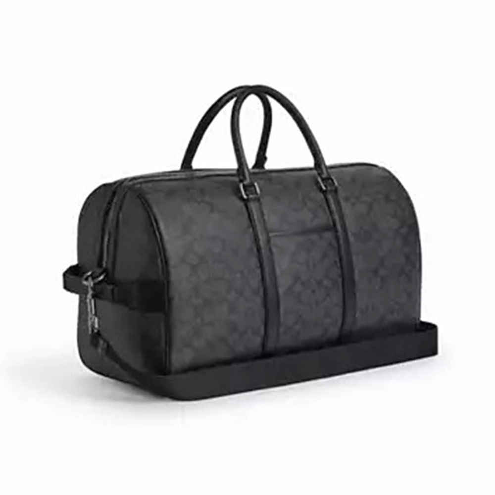 Coach Signature Canvas Black Duffle Bag-thumb-2