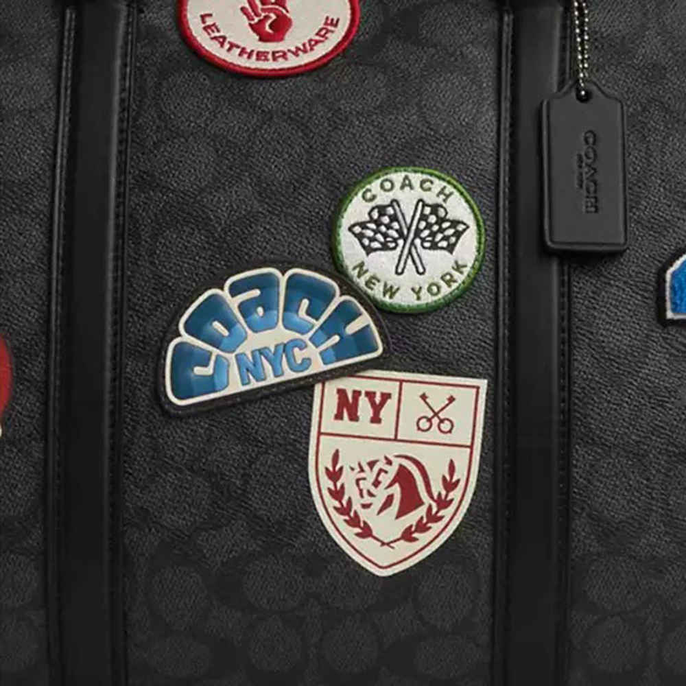 Coach Signature Canvas Black Duffle Bag-thumb-5