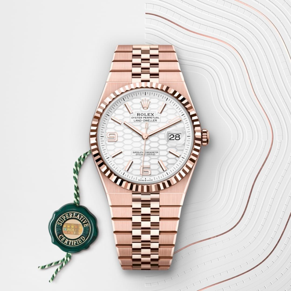 Rolex Land-Dweller Oyster, 40 mm, Everose gold M127335-0001-6
