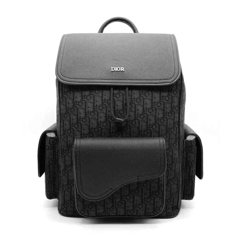 Dior Saddle Bag Black Backpack-thumb-0