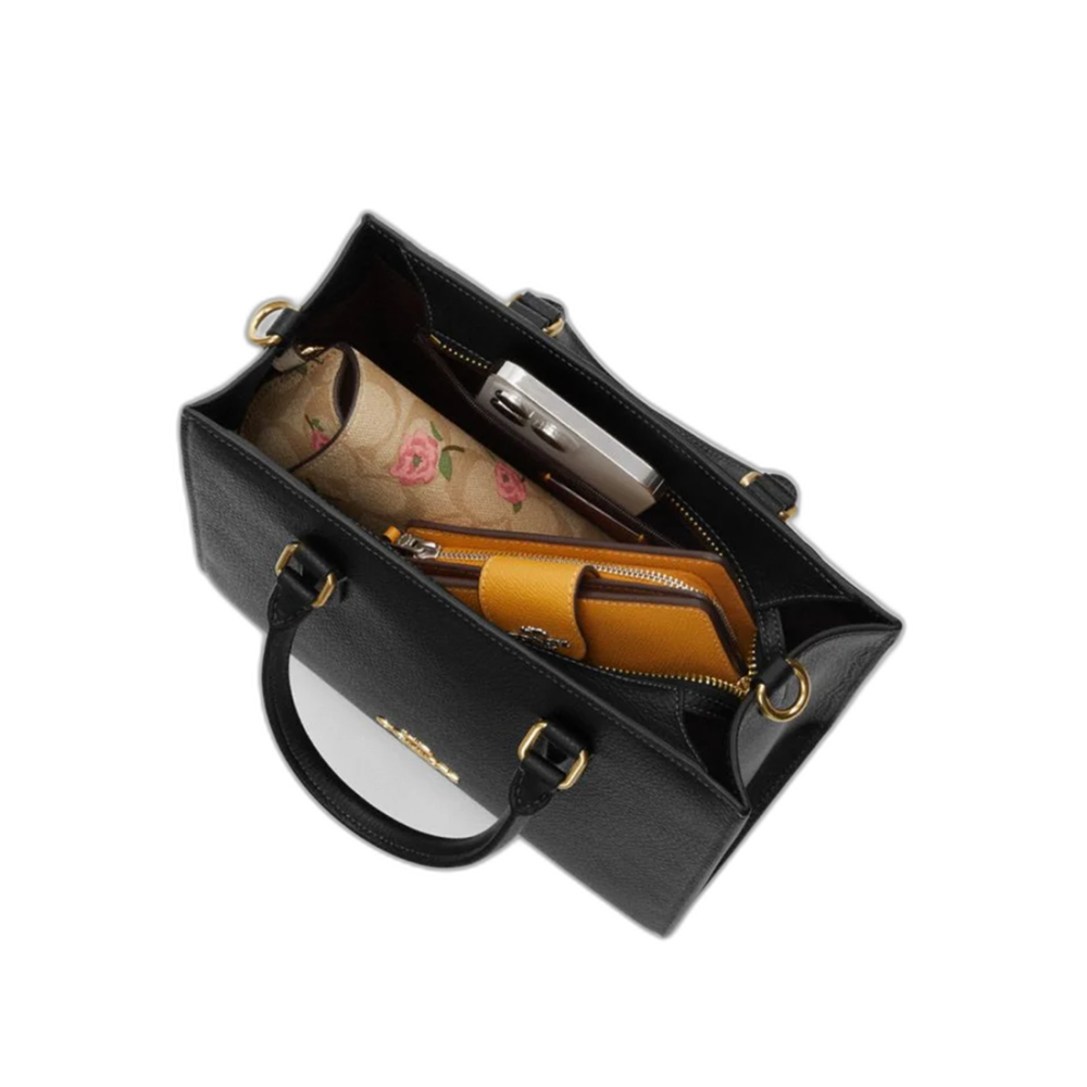 Coach Maggie Embossed Black Crossbody Bag-3