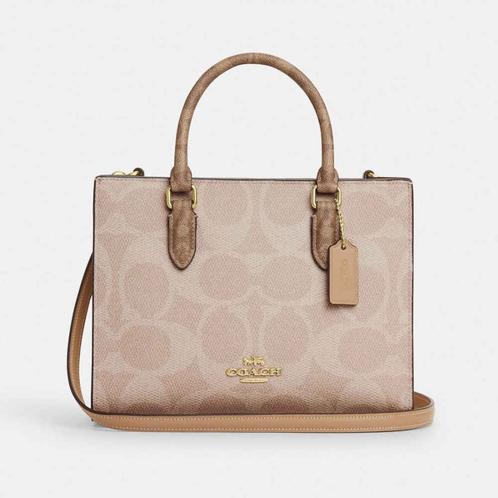 Coach Maggie Cream Tote Bag-thumb-0
