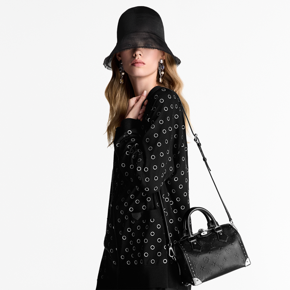 Louis Vuitton Embossed Black Cruise Handbag-5