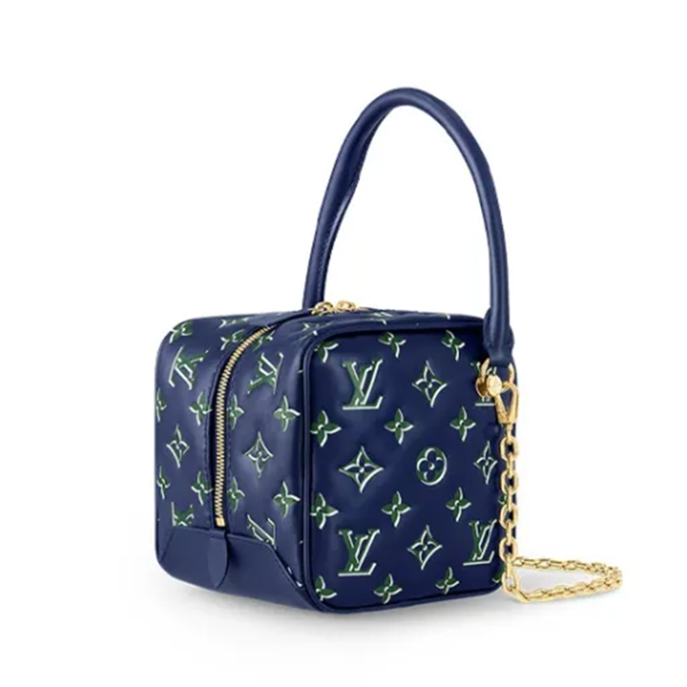 Louis Vuitton Blue Square Handbag with Handbag-1