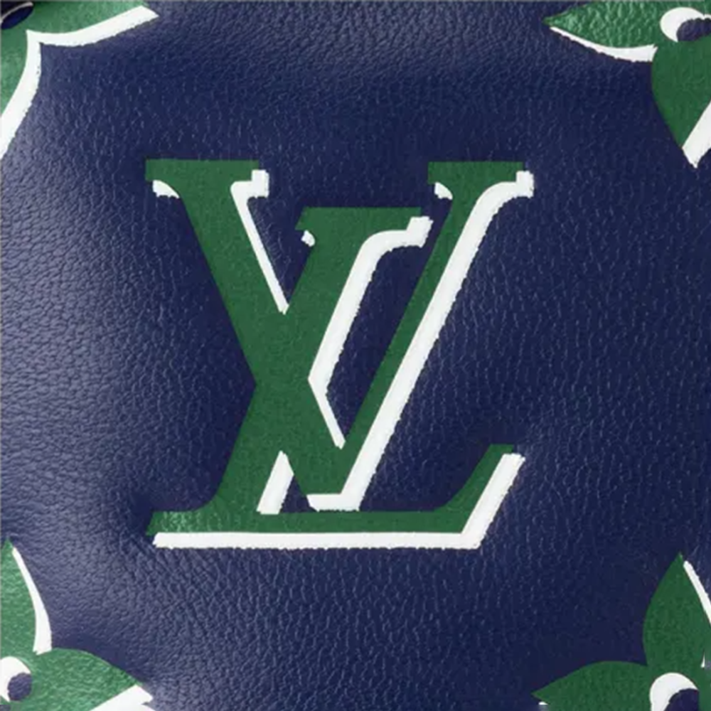 Louis Vuitton Blue Square Handbag with Handbag-4