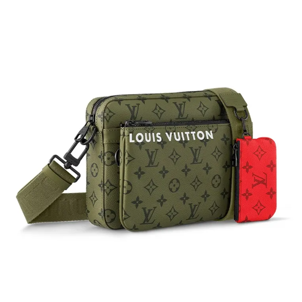 Louis Vuitton Abloh Trio Messenger Green Sling Bag-1
