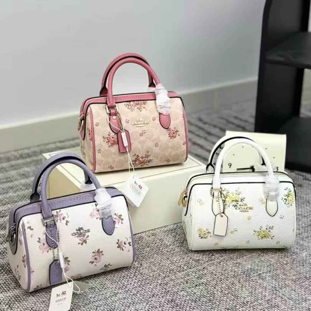 Coach Rowan Crossbody White Bag with Floral Print-1