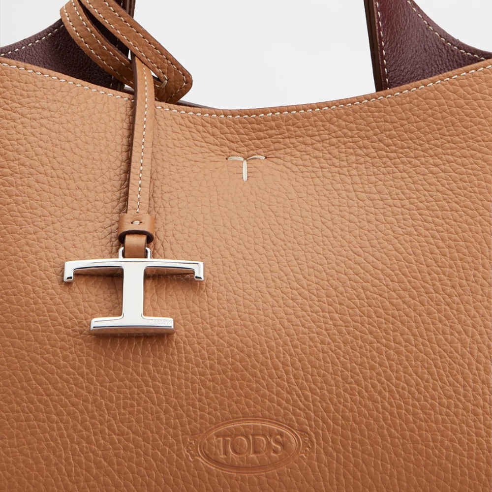 Tod's Boston Brown Leather Tote Bag-3