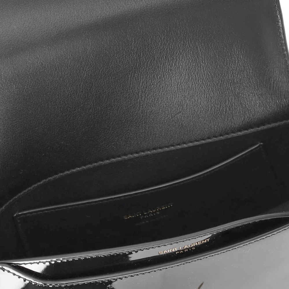 YSL Voltaire Patent Leather Black Shoulder Bag-4