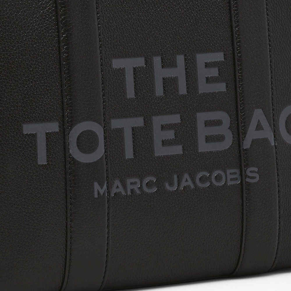 Marc Jacobs The Leather Medium Black Tote Bag-4