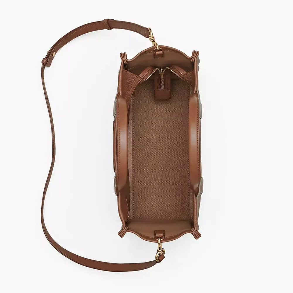 Marc Jacobs Canvas Brown Leather Tote Bag-2