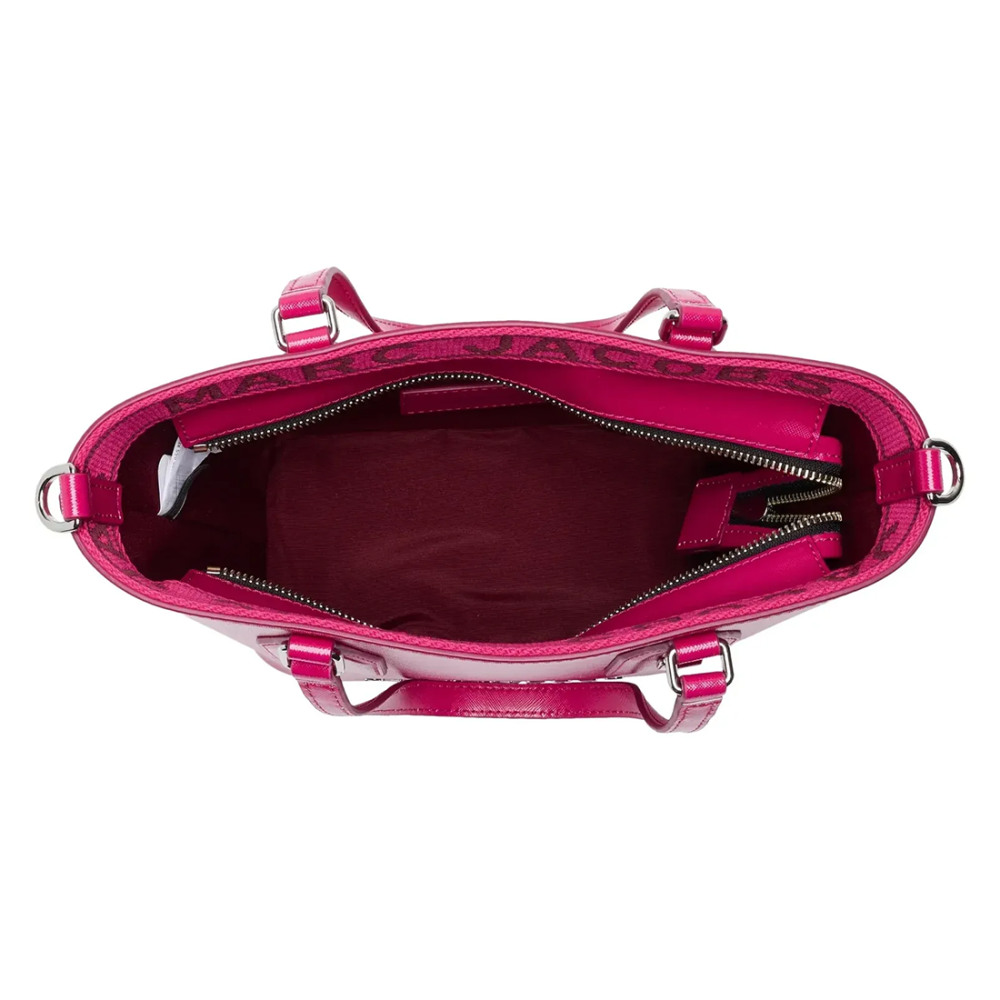 Marc Jacobs Canvas Pink Leather Tote Bag-3