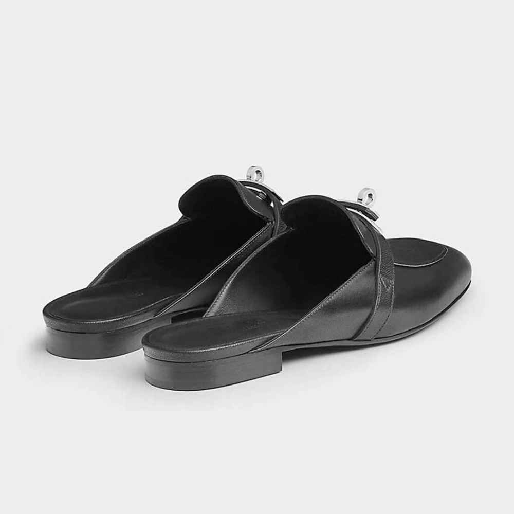 Hermès Oz Black Sandal-2