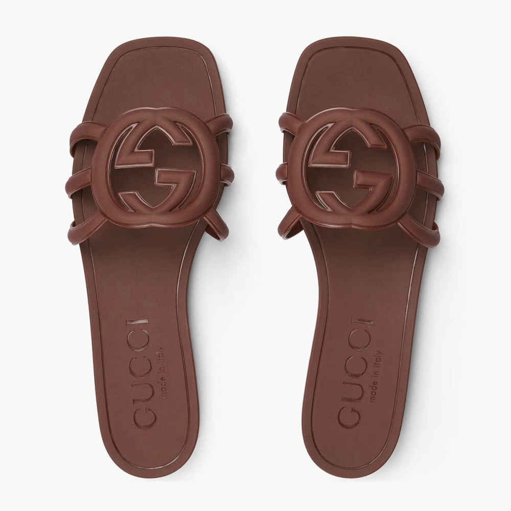 Gucci Brown Women's Interlocking G slide sandal-2