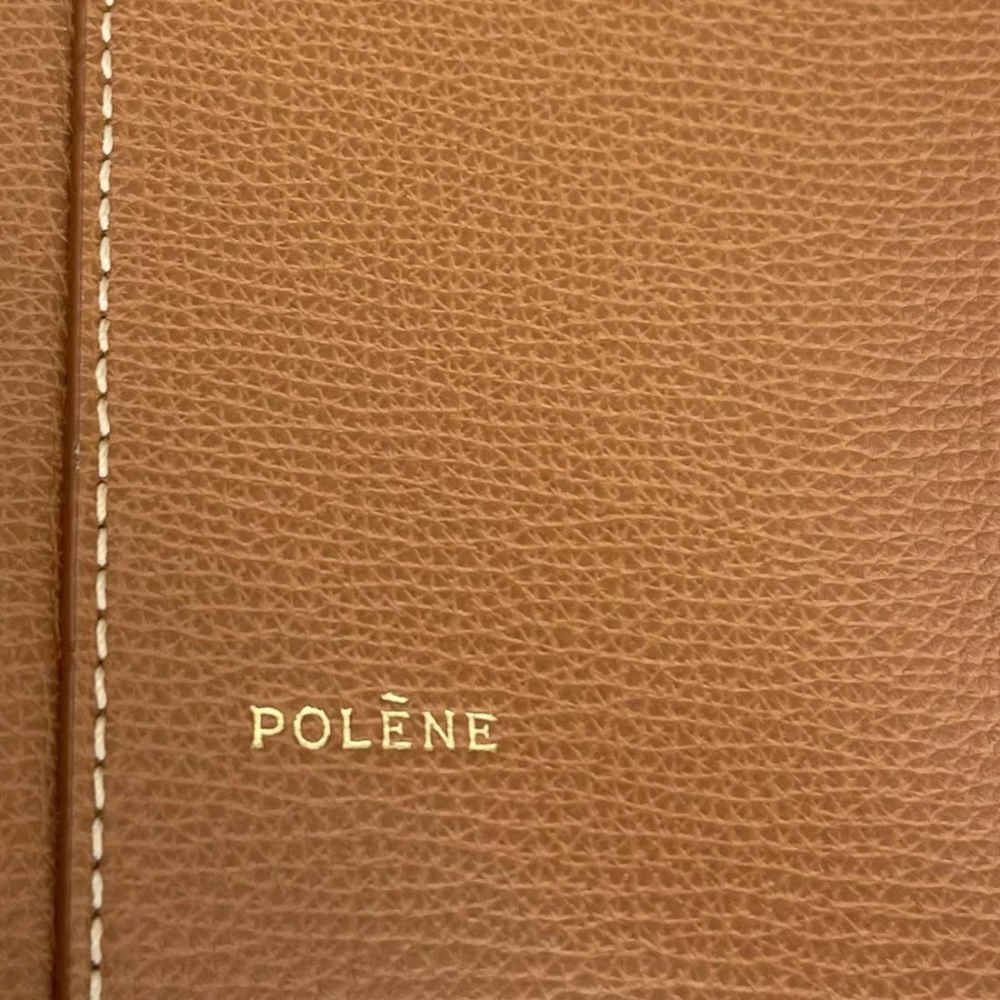 Polene Grained Brown Leather Tote Bag-4