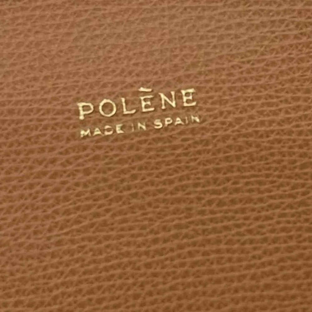 Polene Grained Brown Leather Tote Bag-5