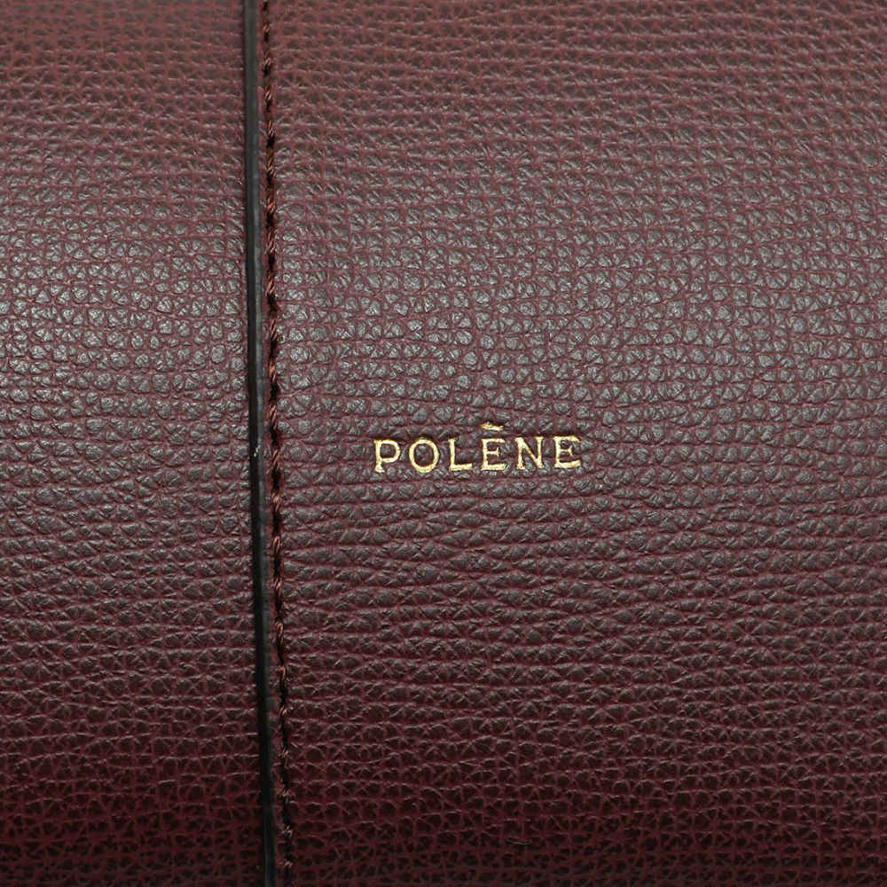 Polene Grained Wine Leather Tote Bag-4