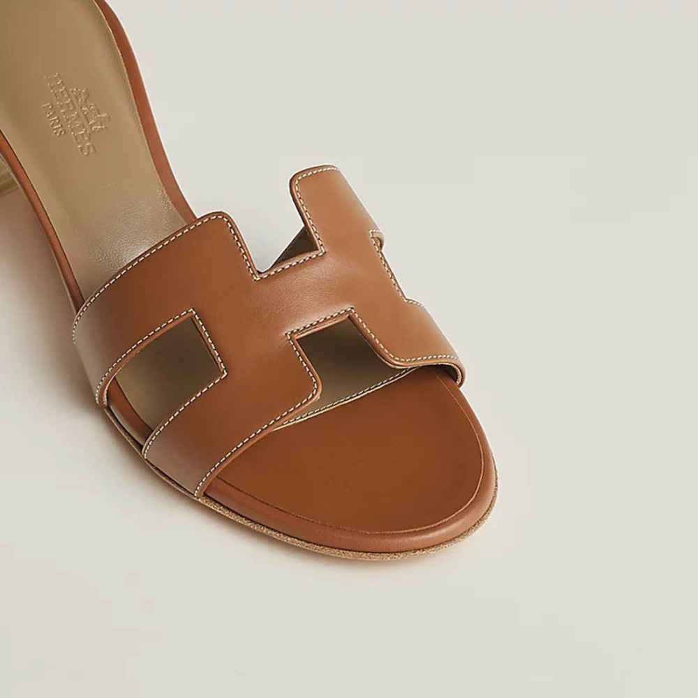 Hermes Oasis Brown Heel Sandal-3