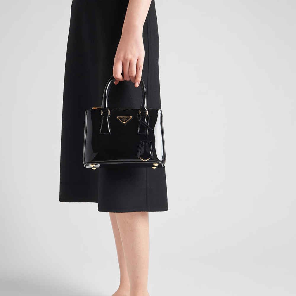 Prada Galleria Saffiano Black Handbag-thumb-5