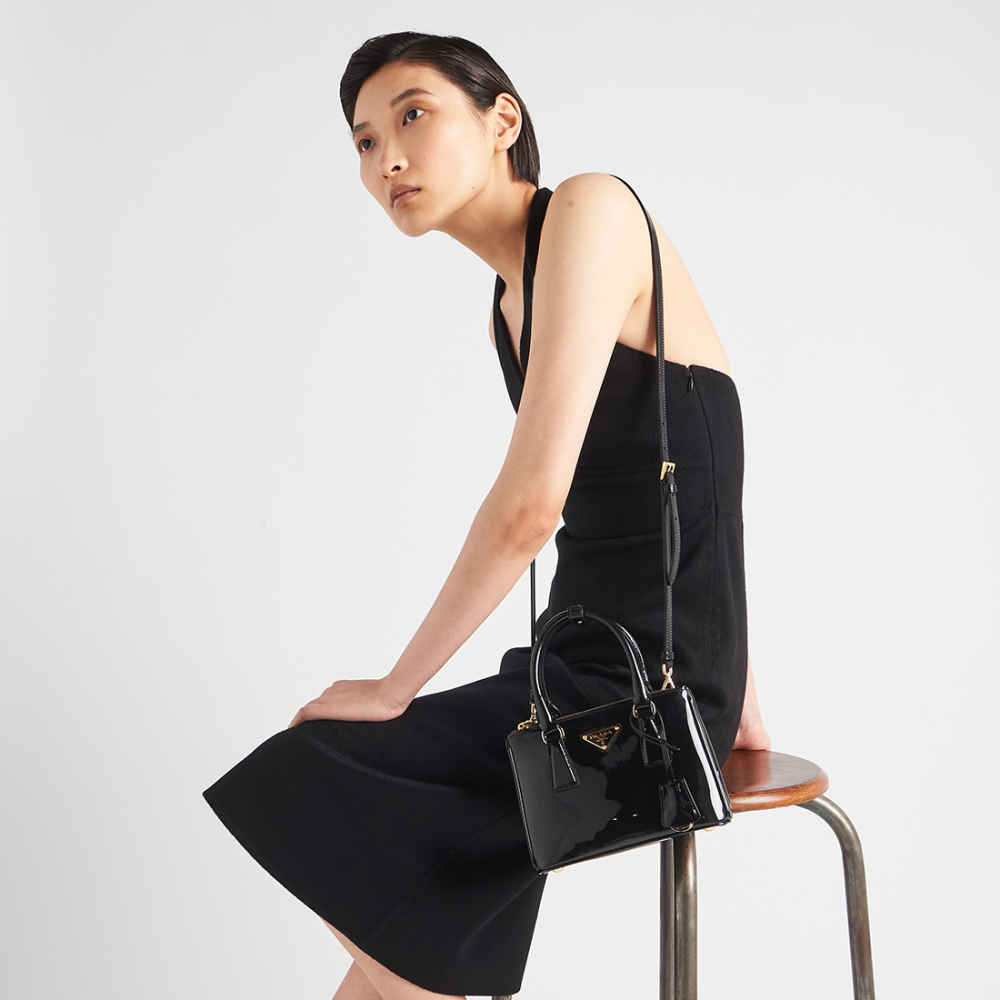 Prada Galleria Saffiano Black Handbag-thumb-6