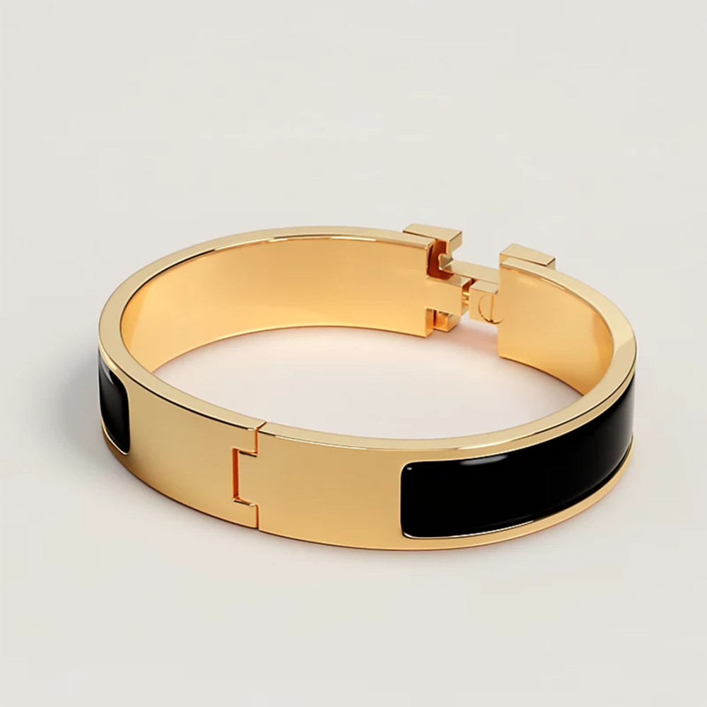 Hermes Black Clic H Bracelet-thumb-1