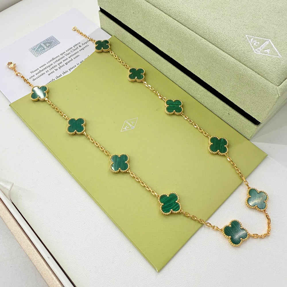Van Cleef Alhambra Green Necklace-1