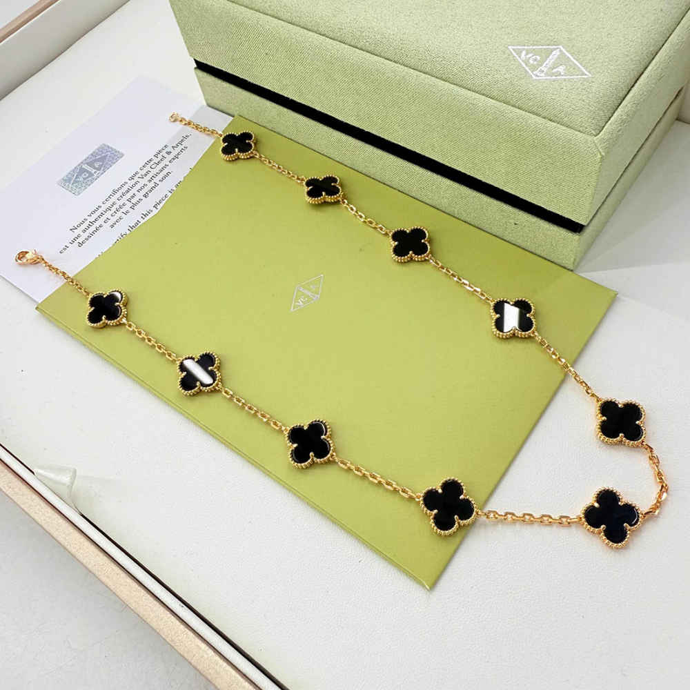 Van Cleef Alhambra Black Necklace-thumb-1