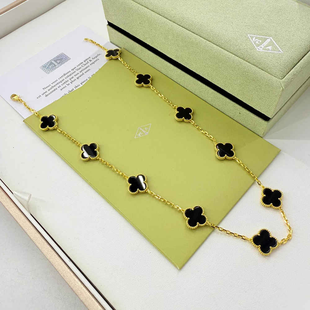 Van Cleef Alhambra Black Necklace-thumb-0
