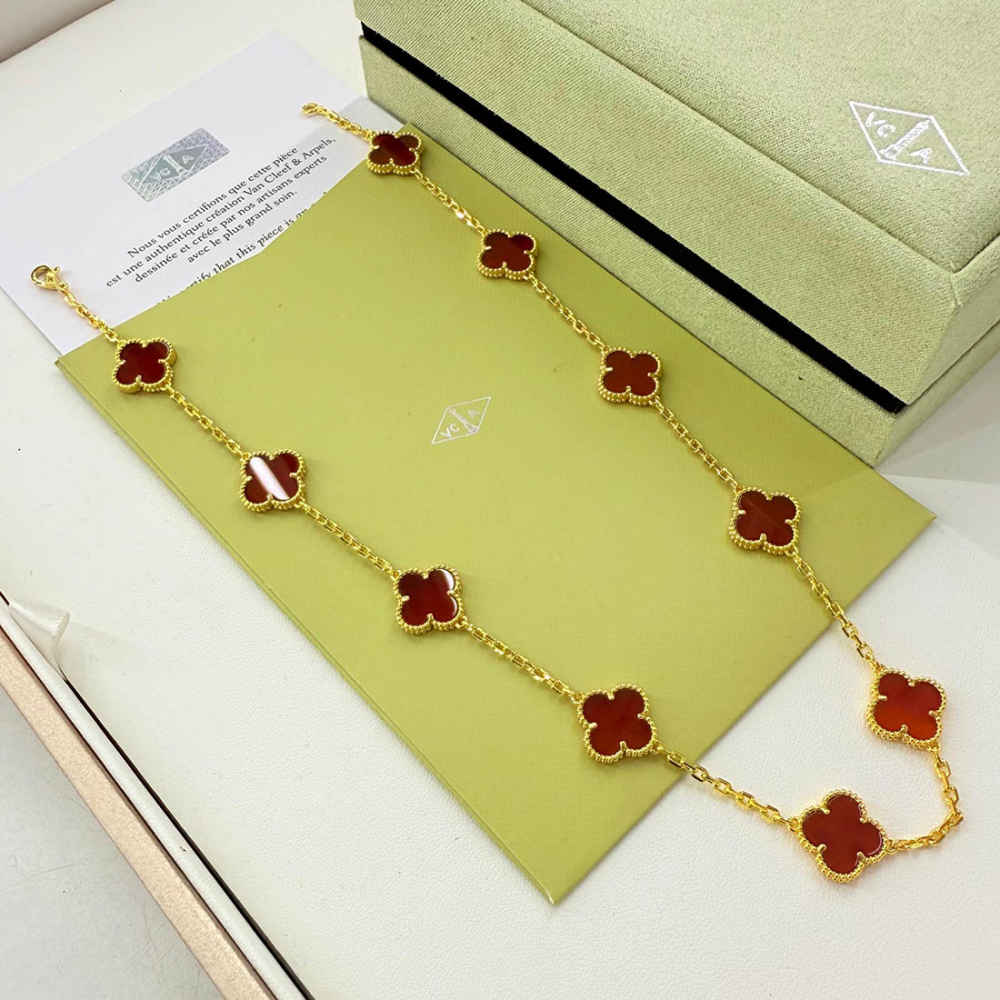 Van Cleef Alhambra Red Necklace-thumb-0